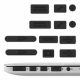 Zestaw wtyczek przeciwkurzowych do Apple MacBook Pro 13"/MacBook Pro 15"/MacBook Retina, Kwmobile, Czarny, Plastik, 24622.01