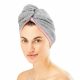 Homelevel Unisex Turban do włosów, uniwersalny, szary, bawełna organiczna, 54863.22.01