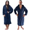 Szlafrok unisex Homelevel, XL, niebieski, poliester, 55291.112.4