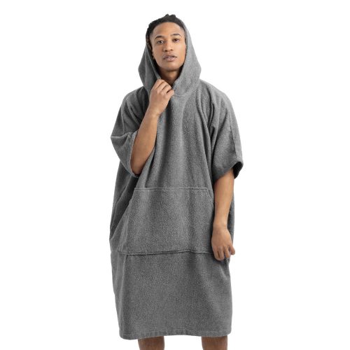 Ponczo kąpielowe Unisex Homelevel, L-XL, szary, bawełna organiczna, 54881.19.20