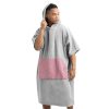 Ponczo Unisex Homelevel, L-XL, szary/różowy, bawełna organiczna, 54881.20.20