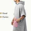 Ponczo Unisex Homelevel, L-XL, szary/różowy, bawełna organiczna, 54881.20.20