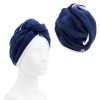 Homelevel Unisex turban do włosów, uniwersalny, niebieski, bawełna organiczna, 54863.17.01