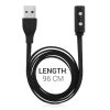 Kabel ładujący USB do Pebble 2SE/2+/Time, Kwmobile, Czarny, Plastik, 38723.01