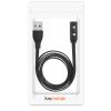 Kabel ładujący USB do Pebble 2SE/2+/Time, Kwmobile, Czarny, Plastik, 38723.01