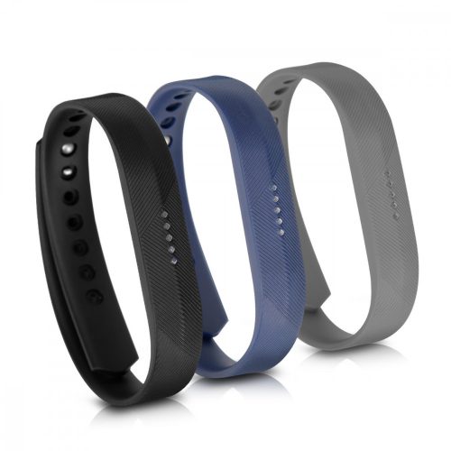 Zestaw 3 pasków do Fitbit Flex 2, kwmobile, silikon, wielokolorowy, 39614.01