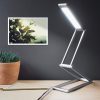 Składana lampa biurkowa z diodą LED i microUSB, Kwmobile, srebrna, aluminium, 40590.35