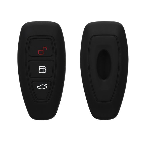 Osłona kluczyka do samochodu Ford - 3 przyciski - Keyless Go, silikon, czarna, 41621.01