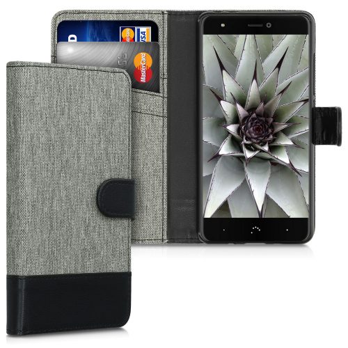 Etui do BQ Aquaris X / Aquaris X Pro, tekstylne, szare, 41833.01