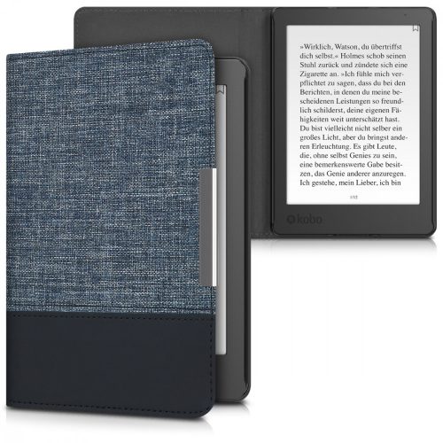 Etui do Kobo Aura Edition 2, tekstylne, niebieskie, 41182.03