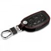 Osłona kluczyka do samochodu Hyundai / Kia - 3 przyciski - Keyless Go, Skóra ekologiczna, Czarna, 43665.01