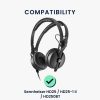 Zestaw 2 poduszek nausznych do słuchawek Sennheiser HD25/HD25-1 II/HD250BT, Kwmobile, Czarny, Skóra ekologiczna, 44521.01