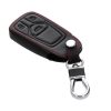 Osłona kluczyka do Audi - 3 przyciski - Keyless Go, Skóra ekologiczna, Czarna, 44711.01