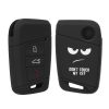 Osłona kluczyka do samochodu VW - 3 przyciski - Keyless Go, silikon, czarna, 44706.01