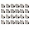 Zestaw 24 wtyczek 10 Gbit CAT6A do kabli Ethernet RJ45, Kwmobile, Srebrny, Metal, 45358.24