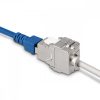 Zestaw 24 wtyczek 10 Gbit CAT6A do kabli Ethernet RJ45, Kwmobile, Srebrny, Metal, 45358.24