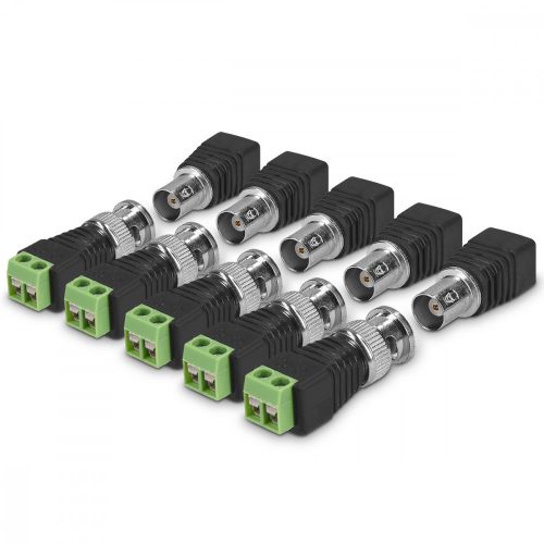 Zestaw 10 adapterów złączy BNC z 5 x męskimi 5 x żeńskimi, Kwmobile, Multicolor, Metal, 45685.01