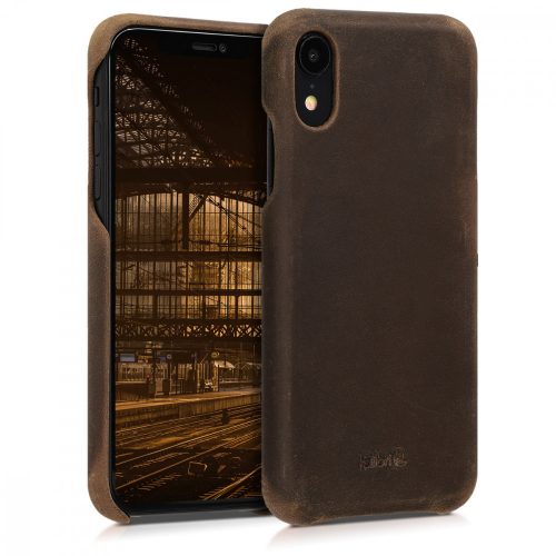 Etui na Apple iPhone XR, skóra naturalna, brązowy, 45955.05