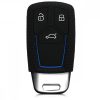 Osłona kluczyka samochodowego do Audi - 3 przyciski - Keyless Go, silikon, czarna, 43623.17