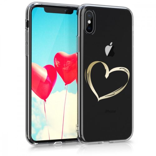 Etui do Apple iPhone X / iPhone XS, Silikon, Złoto, 42505.17