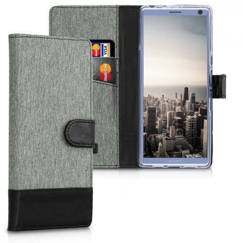 Etui do Sony Xperia 10 Plus, tekstylne, szare, 48001.01