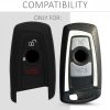 Etui na kluczyk samochodowy do BMW - 3 przyciski - Keyless Go, kwmobile, silikon, czarny / niebieski, 41730.29