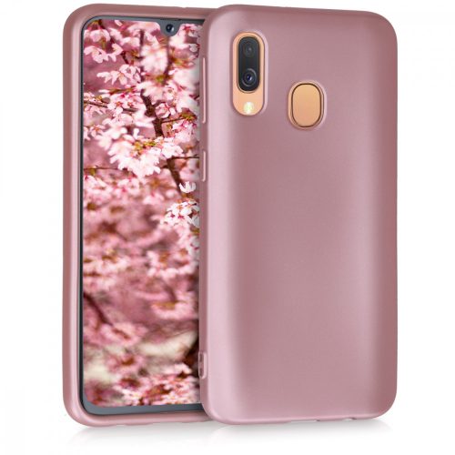 Etui do Samsunga Galaxy A40, Silikon, Różowe Złoto, 48546.31