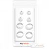 Zestaw 4 wymiennych końcówek do słuchawek Samsung Galaxy Buds/Galaxy Buds Plus, Kwmobile, Biały, Silikon, 49310.02