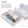 Zestaw 5 gniazd sieciowych RJ45 na kabel Ethernet CAT6A, Kwmobile, Biały, Metal, 50059.01.01