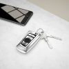 Etui na kluczyk samochodowy do BMW - 3 przyciski - Keyless Go, silikon, srebrne, 50978.94