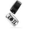 Etui na kluczyk samochodowy do BMW - 3 przyciski - Keyless Go, silikon, srebrne, 50978.94