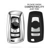 Etui na kluczyk samochodowy do BMW - 3 przyciski - Keyless Go, silikon, srebrne, 50978.94