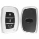 Osłona kluczyka do samochodu Hyundai / Kia - 3 przyciski - Keyless Go, silikon, srebrna, 51052.94