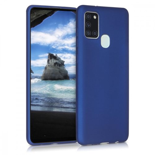 Etui do Samsunga Galaxy A21s, Silikon, Niebieski, 52495.64