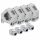 Zestaw 4 gniazd CAT6A 10 Gbit z 4 obudowami do kabli Ethernet RJ45, Kwmobile, szary, metalowy, 47696.04