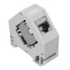 Zestaw 4 gniazd CAT6A 10 Gbit z 4 obudowami do kabli Ethernet RJ45, Kwmobile, szary, metalowy, 47696.04