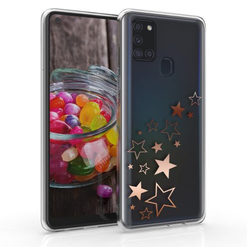 Etui do Samsunga Galaxy A21s, Silikon, Różowe Złoto, 52498.05