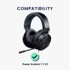 Zestaw 2 poduszek nausznych do słuchawek Razer Kraken 7.1 V2, Kwmobile, szary, ekoskóra, 52762.22