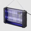 Lampa UV na owady 4000V, 80 m2, Kwmobile, Czarna, Plastik, 53414.01