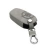 Osłona kluczyka do samochodu Peugeot / Citroen - 3 przyciski - Keyless Go, skóra nubukowa, szara, 53762.01