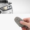 Osłona kluczyka do samochodu Peugeot / Citroen - 3 przyciski - Keyless Go, skóra nubukowa, szara, 53762.01