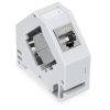 Zestaw 16 gniazd CAT6A 10 Gbit do kabli Ethernet RJ45, Kwmobile, szary, metalowy, 47696.16