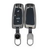 Etui na kluczyk samochodowy do BMW - 3 przyciski - Keyless Go, kwmobile, stop cynku, szary, 53579.01