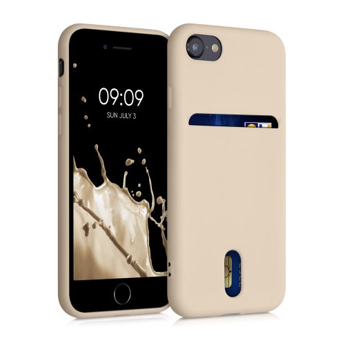 Etui na iPhone 8 / iPhone 7 / iPhone SE 2, Silikon, Kremowy, 49100.154