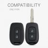 Etui na kluczyk samochodowy do Dacii / Renault - 2 przyciski - Keyless Go, kwmobile, silikon, czarny / niebieski, 54813.02