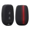 Etui na kluczyk samochodowy do Dacii / Renault - 2 przyciski - Keyless Go, kwmobile, silikon, czarny / czerwony, 54813.01