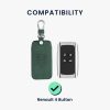 Etui na kluczyki do samochodu Renault / Dacia - 4 przyciski - Keyless Go, kwmobile, skóra nubukowa, zielone, 48564.80