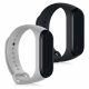 Zestaw 2 pasków do Huawei Mi Band 4, kwmobile, silikon, czarno-biały, 49312.22