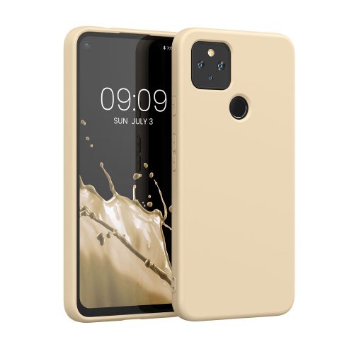 Etui do Google Pixel 4a 5G, Silikon, Kremowy, 53779.154