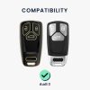 Etui na kluczyk samochodowy do Audi - 3 przyciski - Keyless Go, kwmobile, silikon, czarny / złoty, 56004.01